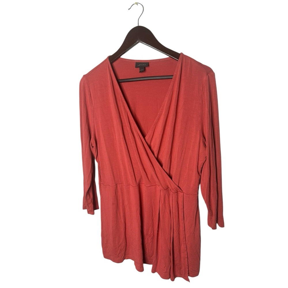 J Jill Top Size Large  Wearever Collection Surplice Wrap 3/4 Sleeve
